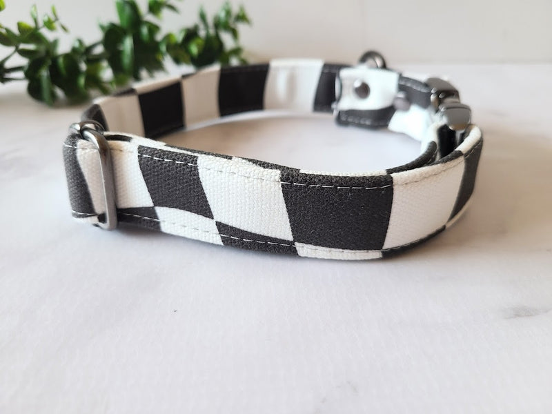 Groovy Check Ink Dog Collar