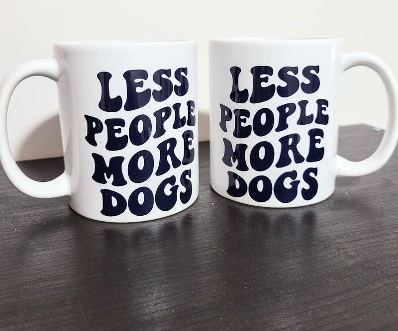 Less People More Dogs Mug - 11 oz. - *Flawed*