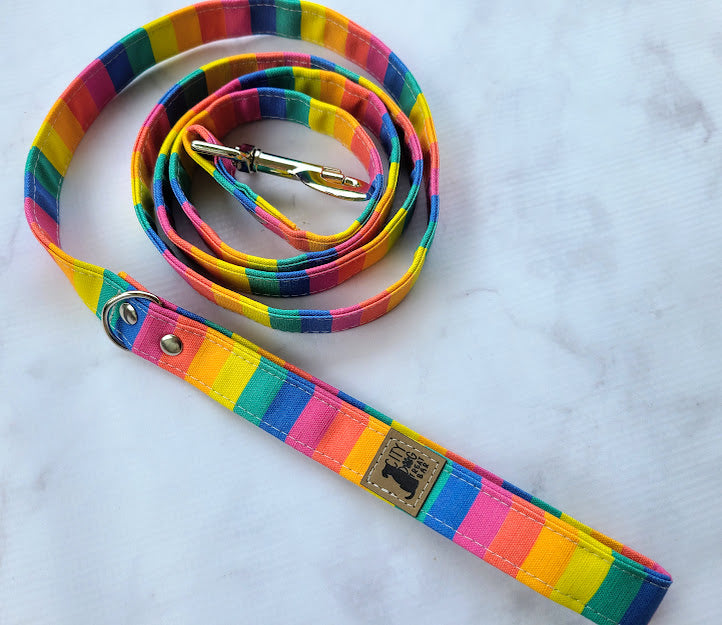 Pride Dog Leash - Rainbow Stripe