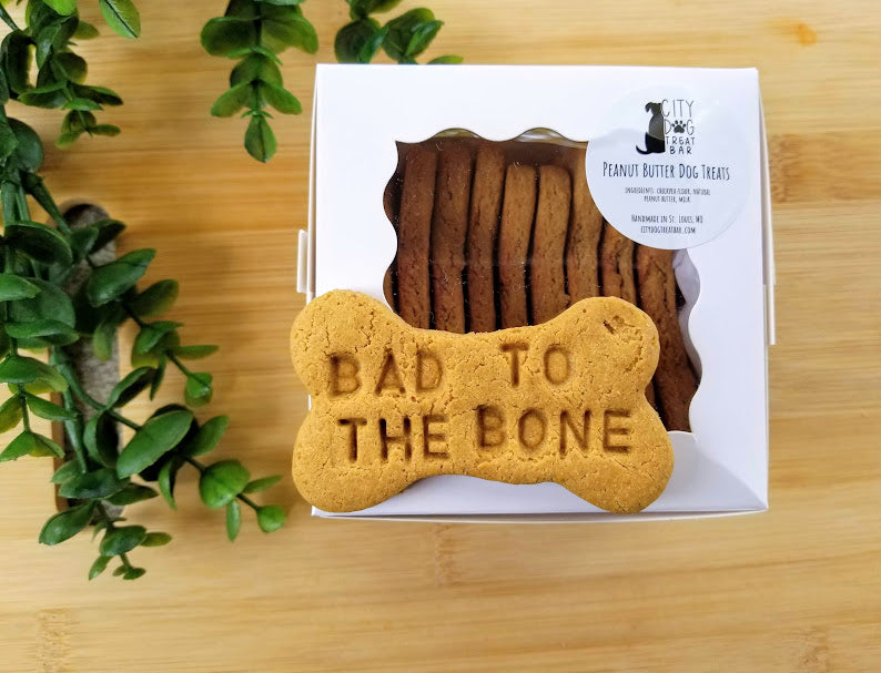 Bad to the Bone Peanut Butter Dog Treats - Grain Free - Dog Gift