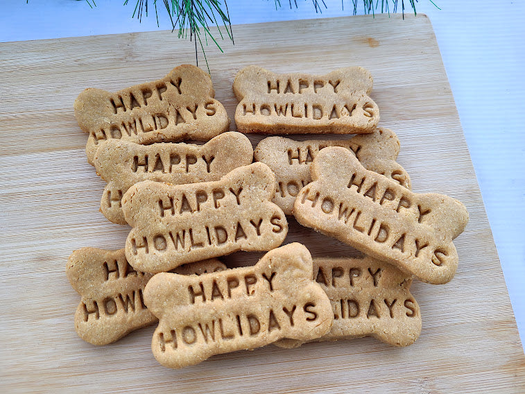 Happy Howlidays Animal Peanut Butter Dog Treats - Grain Free - Dog Gift