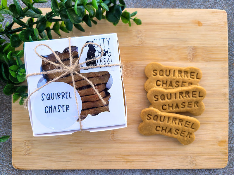 Squirrel Chaser Peanut Butter Dog Treats - Grain Free - Dog Gift