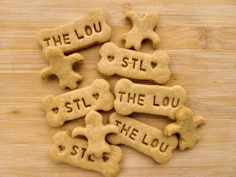 STL Love Peanut Butter Dog Treats - Grain Free - Dog Gift - St. Louis -Fleur de Lis