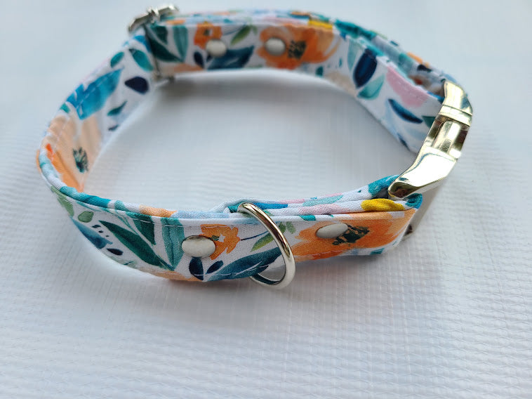 Watercolor Floral Dog Collar