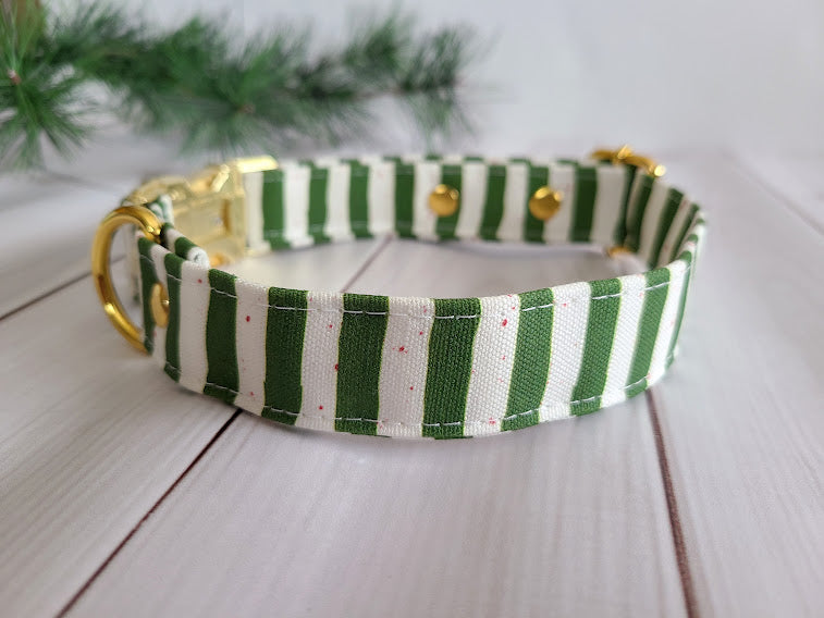 Wintergreen Stripe Dog Collar